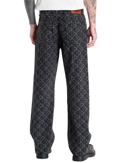 Jeans dritto stampa all-over Calvin Klein Jeans | LV04RE772GYCL